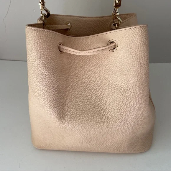 Tory Burch Light Nude Pink Bucket Bag Crossbody Purse - Picture 14 of 16